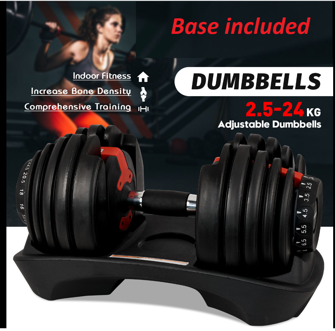 24kg adjustable discount dumbbells