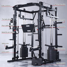 Load image into Gallery viewer, Model SDJ-048 functional trainer smith machine power rack 150kg combined weight stack ( 2*75kg stacks) included + pin loaded hooks GYM