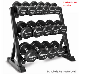Horizontal dumbbell Rack/storage Stand Hex Weight Heavy Duty 3 Tier Wide Home Gym Fitness