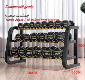 Model YL5271 Horizontal 10 pair dumbbell Rack/storage Stand 3 Tier