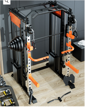 Load image into Gallery viewer, Model J009S functional trainer smith machine 150kg combined weight stack (2*75kg stacks) included + pin loaded hooks GYM