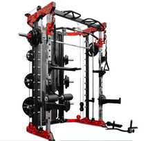 Load image into Gallery viewer, Brand new commrcial grade SQUAT RACK Functional Trainer smith machine GYM 100kg weight stack ( 2*50kg stacks)