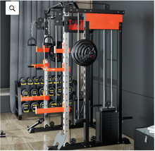 Load image into Gallery viewer, Model J009S functional trainer smith machine 150kg combined weight stack (2*75kg stacks) included + pin loaded hooks GYM