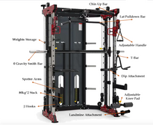 Load image into Gallery viewer, Brand new commrcial grade SQUAT RACK Functional Trainer smith machine GYM 100kg weight stack ( 2*50kg stacks)