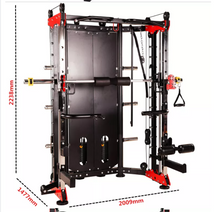 Load image into Gallery viewer, Brand new commrcial grade SQUAT RACK Functional Trainer smith machine GYM 100kg weight stack ( 2*50kg stacks)