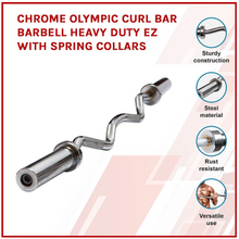 Load image into Gallery viewer, Chrome Olympic EZ curl bar attachment heavy duty