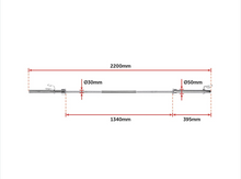 Load image into Gallery viewer, Chrome Olympic barbell 20kg attachment heavy duty