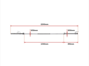 Chrome Olympic barbell 20kg attachment heavy duty