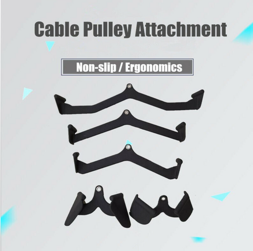 5pcs/set Cable Pulley Attachment Series Gym LAT Pull-Down Bar V-Grip Handle attachment