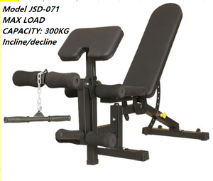 Model JSD-071 Adjustable Seated  weight bench Preacher bench press seat incline gym bench