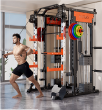 Load image into Gallery viewer, Model J009E functional trainer smith machine 150kg combined weight stack (2*75kg stacks) included + pin loaded hooks GYM (Copy)