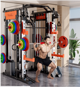 Model J009E functional trainer smith machine 150kg combined weight stack (2*75kg stacks) included + pin loaded hooks GYM (Copy)