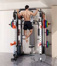 Load image into Gallery viewer, Model J009E functional trainer smith machine 150kg combined weight stack (2*75kg stacks) included + pin loaded hooks GYM (Copy)