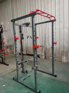 Power Rack Squat Cage Stands w Lat Pulldown Home Gym squat rack model J008 GYM