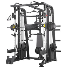 Load image into Gallery viewer, MODEL #0009XL Brand new Functional Trainer smith machine commrcial grade SQUAT RACK GYM 160kg METAL weight stack ( 2*80kg stacks)