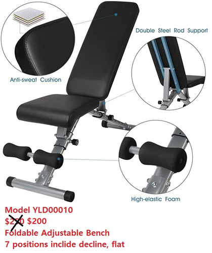 brand new foldable & adjutsble Seated  weight bench press seat gym bench
