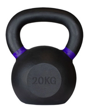 Load image into Gallery viewer, Cast iron Kettle bells color coded 4kg to 32 kg Powder Coating gym gear