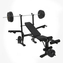 Load image into Gallery viewer, Weight Bench Press Multi-Station Fitness 7in1 Gym Equipment includes 100LBS ( 45kg) &amp; barbell