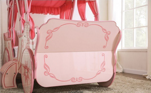 Model AM03 pink carriage bed girls single bed princess bed