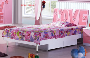 girls single bed & storage love bed