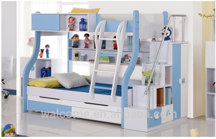 MODEL DB83 SINGLE OVER Double BUNK BED+TRUNDLE+STAIRCASE+DRAWERS Childrens Bedroom