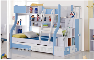 MODEL DB83 SINGLE OVER Double BLUE BUNK BED+TRUNDLE+STAIRCASE+DRAWERS Childrens Bedroom