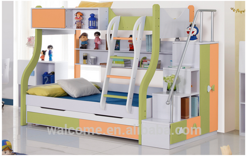 MODEL DB83  Details about  SINGLE OVER Double MULTI COLOURED BUNK BED + TRUNDLE +STAIRCASE +DRAWERS