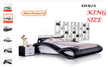Load image into Gallery viewer, MODEL K29 ITALIAN DESIGN BLACK &amp; white PU LEATHER BED FRAME
