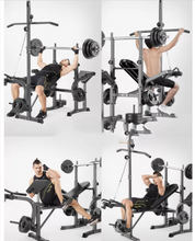 Load image into Gallery viewer, Brand new Weight Bench Press Multi-Station Fitness Gym Equipment includes( 45kg) weight plates &amp; barbell