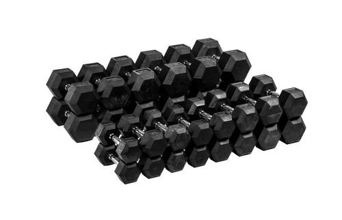 2.5-35kg Rubber Hex Dumbbell (2.5KG INCREAMENTS) Total weight 525kg gym