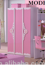 Load image into Gallery viewer, 3 door princess pink wardrobe
