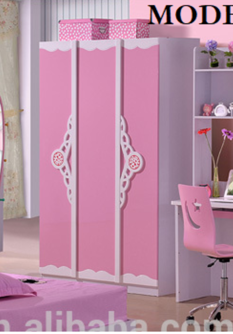 3 door princess pink wardrobe