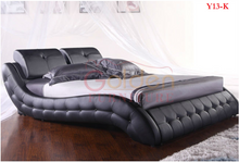 Load image into Gallery viewer, Model Y13 ITALIAN DESIGN QUEEN SIZE 2017 PU LEATHER BED FRAME