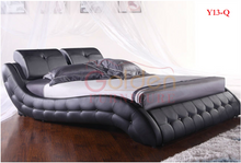 Load image into Gallery viewer, Model Y13 ITALIAN DESIGN QUEEN SIZE 2017 PU LEATHER BED FRAME