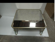 Load image into Gallery viewer, Mirrored vintage gold  Coffee Table textured glass