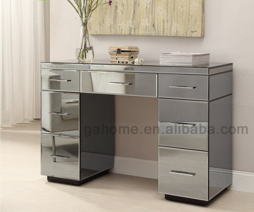 Smoked 7 Drawer Mirrored dressing table