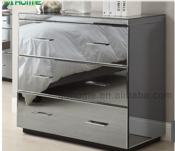 Smoked discount mirror drawers